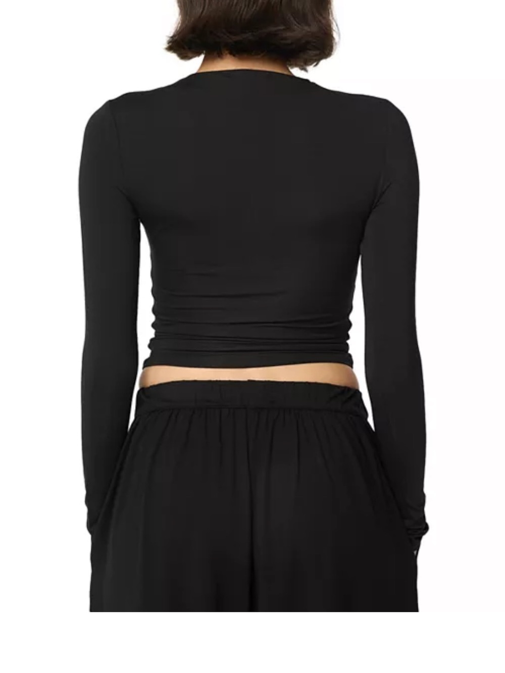 The Line by K Black Ruched Keyhole Long-Sleeve Top - Picture 3 of 6
